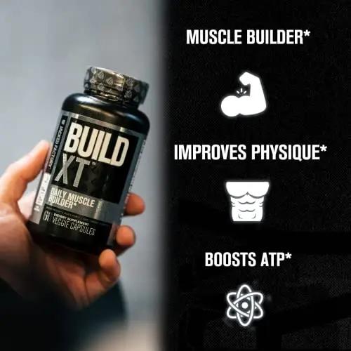 Jacked Factory Nitrosurge Pre Workout, N.O. XT Nitric Oxide Supplement & Build-XT Daily Muscle Builder Bundle