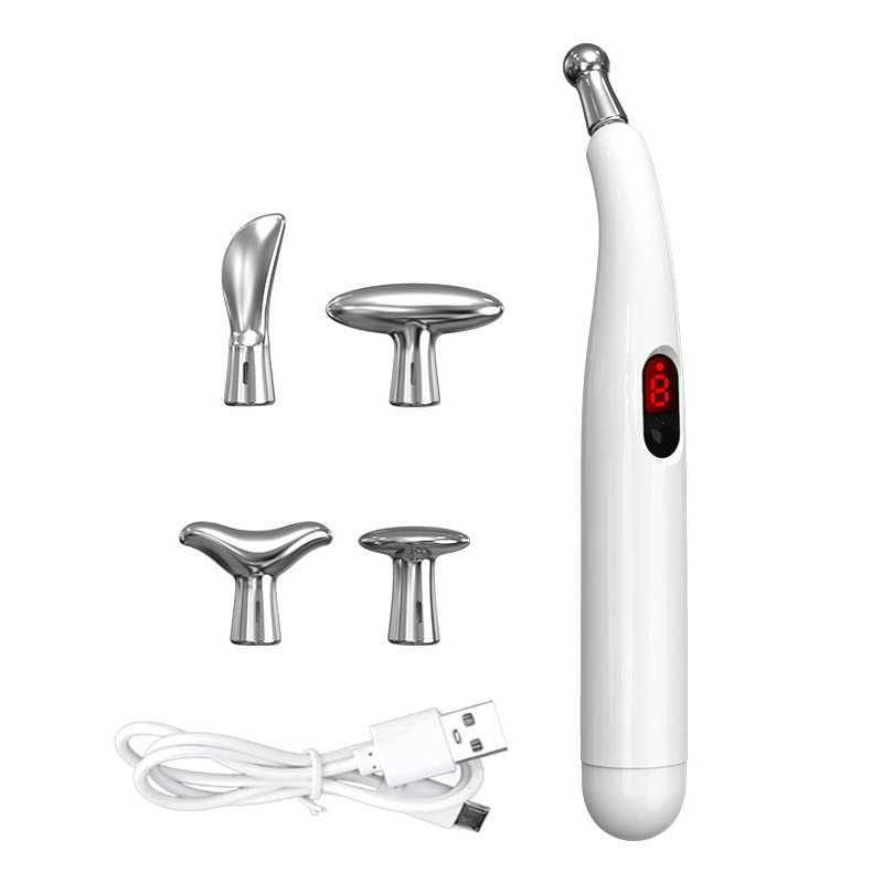 koouood Acupuncture Pen, 5-in-1 Pulse Massage Pen, USB Rechargeable Electronic Acupuncture Pen