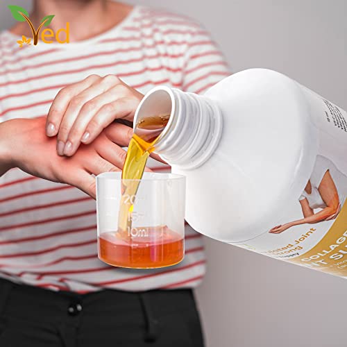 Hydrolyzed Liquid Collagen Food Supplement | Support for Joints, Skin, Muscles, Hair, &Nail Growth Ved