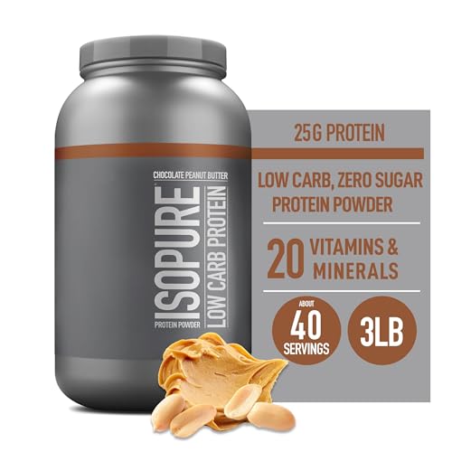 Isopure Protein Powder, Low Carb Whey Isolate with Vitamin C & Zinc for Immune Support, Isopure