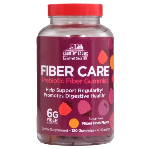 Country Farms Fiber Care Prebiotic Gummies, 6g of Fiber Per Serving, FOS from Beets
