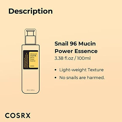 COSRX Snail Mucin 96% Power Repairing Essence 3.38 fl.oz 100ml COSRX