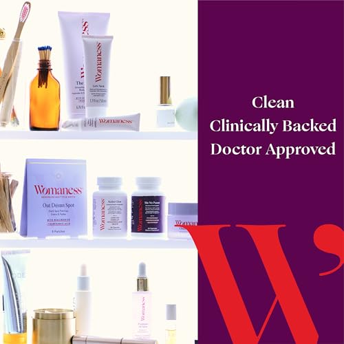 Womaness Active Glow Hair Skin and Nails Vitamins - Biotin, Longvida Curcumin & Hyaluronic Acid