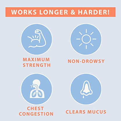 Curist Guaifenesin 600 mg Extended Release Tablets (300 Dye-Free Tablets) - Expectorant Curist