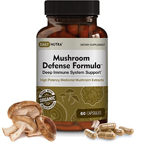 DailyNutra Mushroom Defense Formula - Immune Support Supplement | Organic 