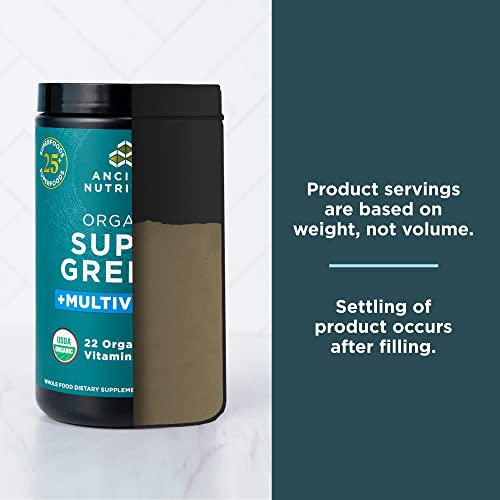 Ancient Nutrition Organic SuperGreens and Multivitamin Powder with Probiotics Ancient Nutrition