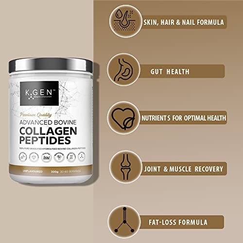 K-GEN Bovine Collagen Powder with Premium Quality Ingredients – Pure Hydrolysed Grass-Fed Bovine Collagen K GEN ketogenic enhancement