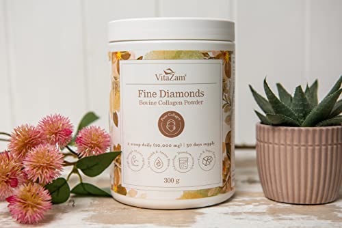 Vitazam Fine Diamond Bovine Collagen Powder - Hydrolyzed Type 1 & 3 Collagen Powder Protein VitaZam