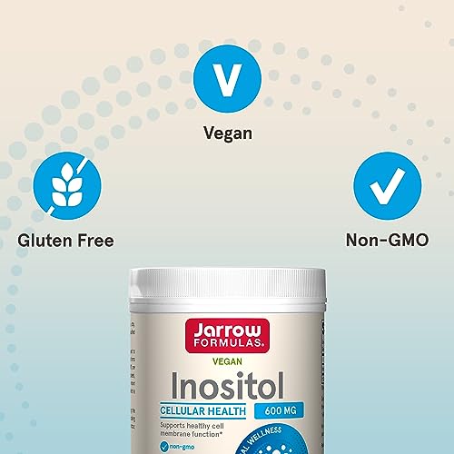 Jarrow Formulas Inositol 600 mg, Dietary Supplement for Cellular Health Support, 8 oz Jarrow Formulas