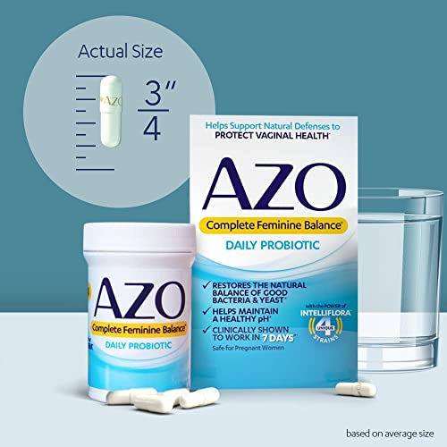 AZO Complete Feminine Balance Daily Probiotics for Women, Clinically Proven to Help Protect Vaginal Health AZO