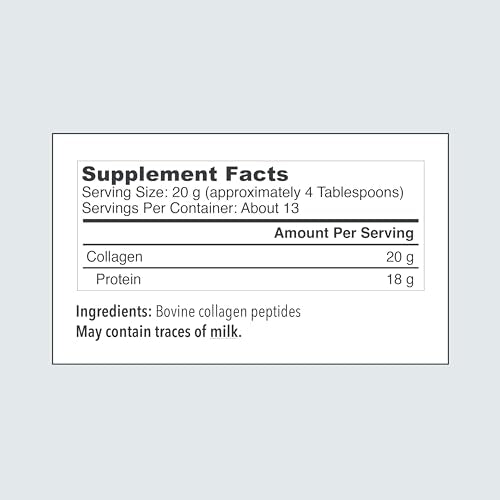 Vital Proteins Collagen Peptides Powder Supplement (Type I, III), Unflavored Hydrolyzed Collagen-Hair, Skin, Nail VITAL PROTEINS