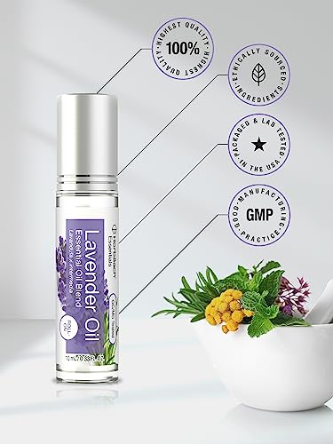 Lavender Essential Oil Roll On Blend | .33 fl oz (Pack of 2) | Roller for Skin | by Horbaach Horbäach