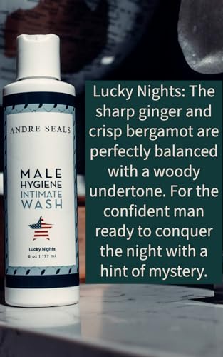 Andre Seals Intimate Wash for Men, Lucky Nights Scent – Refreshing Genital Care & Odor Control Andre Seals