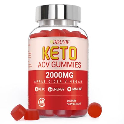 DDUYIE Keto ACV Gummies Advanced Weight Loss | 2000mg Low Carb Apple Cider Vinegar