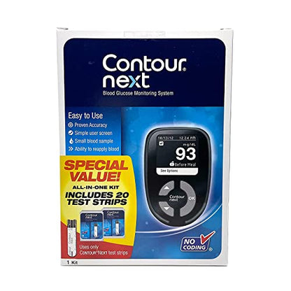 CONTOUR NEXT Blood Glucose Monitoring System – All-in-One Kit