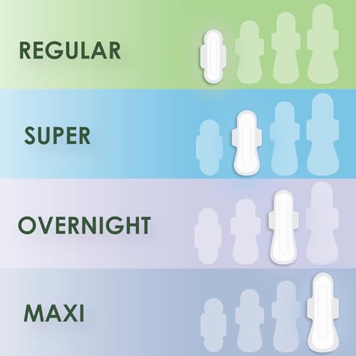 L. Pure Cotton Topsheet Pads for Women, Regular Absorbency, Ultra Thin Pads with Wings L.