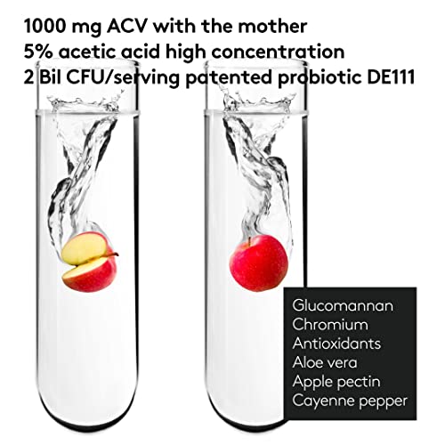 Youth & Tonic Natural Appetite Suppressant for Weight Loss / 1000 mg Apple Cider Youth & Tonic