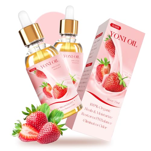 BASSI 2PCS Yoni Oil Organic Feminine Oil Vaginal Moisturizer - Ph Balance for Women - Feminine Deodorant 