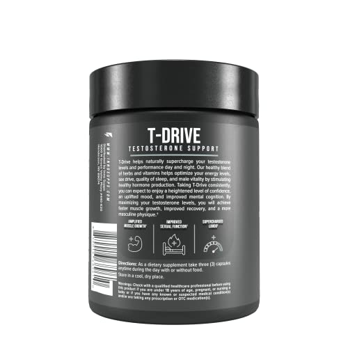 InnoSupps : T-Drive | Testosterone Booster | Amplify Muscle Growth | KSM-66 Ashwagand InnoSupps