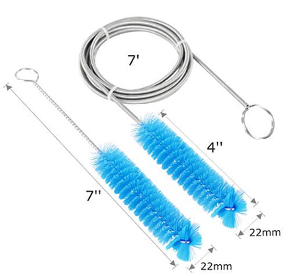 CPAP Tube Cleaning Brush-7 Feet Flexible + 7 Inches Handy Stainless Steel