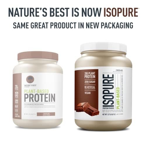 Isopure Chocolate Vegan Protein Powder, with Monk Fruit Sweetener & Amino Acids Isopure