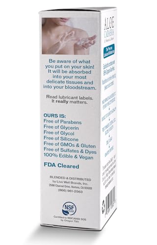 Aloe Cadabra Natural Water Based Personal Lube, Organic Lubricant for Her, Him & Couples, Unscented Aloe Cadabra