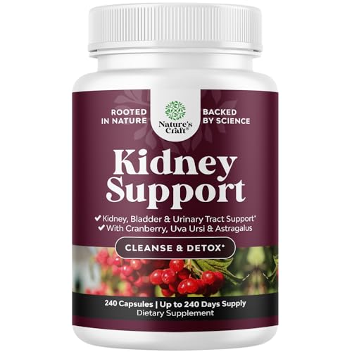 Kidney Support Cranberry Supplement for Women and Men - High Strength Kidney 