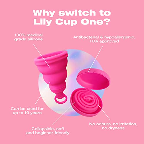 Intimina Lily Cup One - Collapsible Disposable Menstrual Cups for Beginners, Small Menstrual Cup INTIMINA