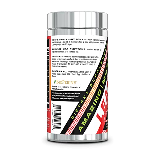 Amazing Muscle Lean 10 Burner - 90 Capsules - 30 Servings - Helps to Preserve Muscle 