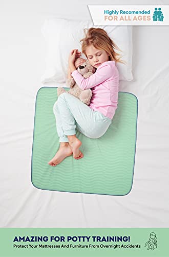 IMPROVIA® Washable Underpads, 34" x 36" (Pack of 6) - Heavy Absorben IMPROVIA