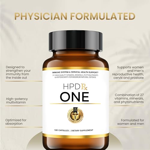 HPD Rx ONE Immunity Boost Multivitamin HPV Supplements for Women and Men, Pack of 6 HPD Rx