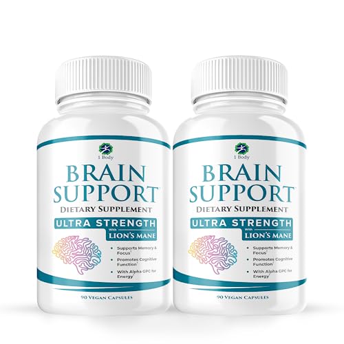 1 Body Brain Support: Twin Pack - 90 Capsules Each - Alpha GPC