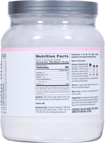 Isopure Protein Powder, Clear Whey Isolate Protein, Post Workout Recovery Drink Mix Isopure