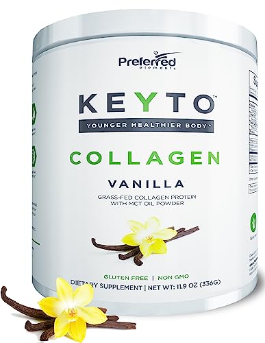 Keto Collagen Protein Powder with MCT Oil – Keto and Paleo Friendly Grass Fed 