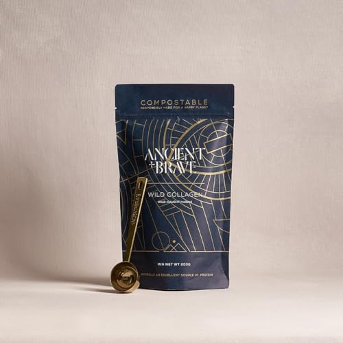 Ancient + Brave Wild Collagen 200g - Wild Caught Marine Collagen Powder - 100% Hydrolysed Collagen Peptides (Fish) Ancient + Brave