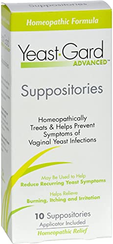 Yeast-Gard Advanced Homeopathic Suppositories 10 ea (Pack of 2) Perry Ellis