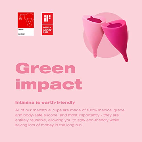 Intimina Lily Cup One - Collapsible Disposable Menstrual Cups for Beginners, Small Menstrual Cup INTIMINA