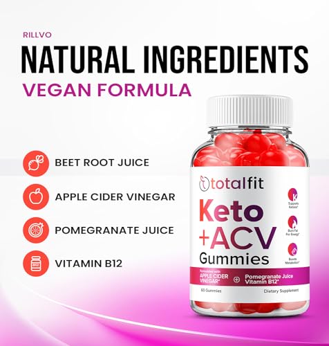(3 Pack) Total Fit Keto ACV Gummies - Official - Keto TotalFit ACV Advanced Formula Plus Rillvo