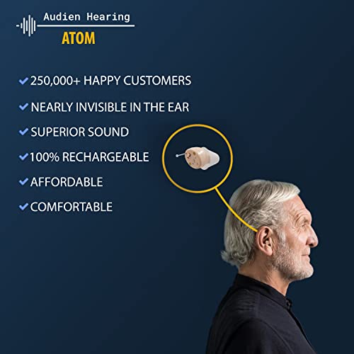 Audien ATOM Rechargeable Hearing Amplifier to Aid and Assist Hearing Audien Hearing