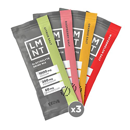LMNT Zero-Sugar Electrolytes - Variety Salt - Hydration Powder Packets | No Dodgy Ingred