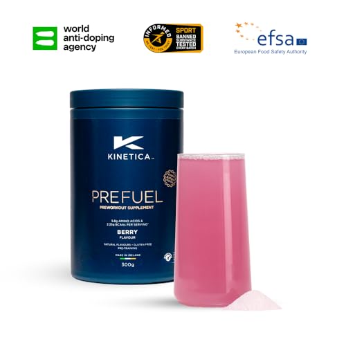 Kinetica PreFuel, Pre Workout, 5.9g Amino Acids & 2.3g BCAA's per Serving, 30 Servings Kinetica