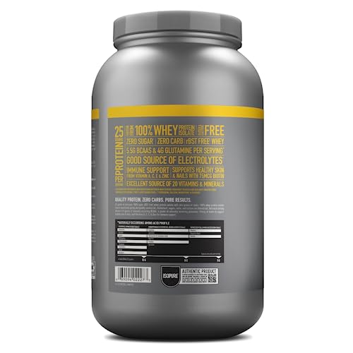 Isopure Protein Powder, Zero Carb Whey Isolate with Vitamin C & Zinc for Immune Support Isopure