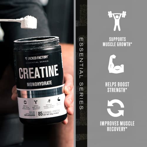 Jacked Factory Creatine Monohydrate Powder 425g - Creatine Supplement for Muscle Jacked Factory