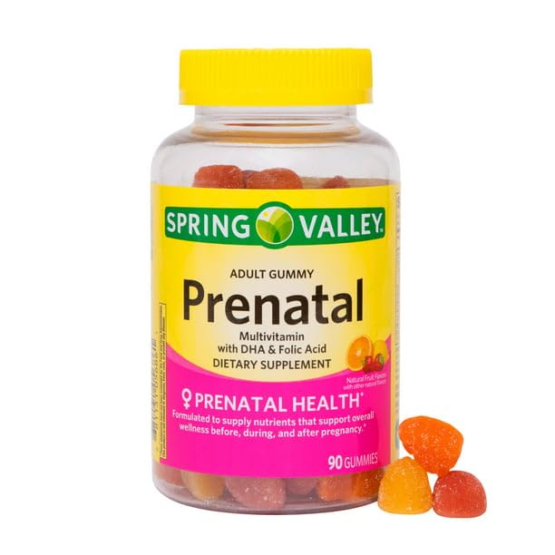 IKJ Prenatal Multivitamin Gummies with DHA and Folic Acid, 90 Count