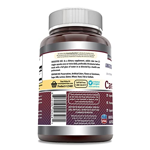 Amazing Formulas Caralluma Dietary Supplement 800 mg 60 Veggie Capsules 