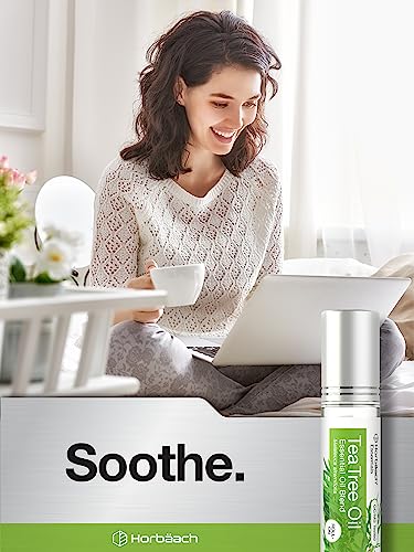 Horbaach Tea Tree Essential Oil Roll On Blend | .33 fl oz (Pack of 2) | Roller for Skin Horbäach