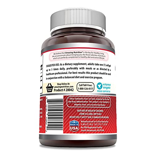 Amazing Formulas CLA | Conjugated Linoleic Acid Supplement | 1250 Mg | 120 Softgels Amazing Nutrition