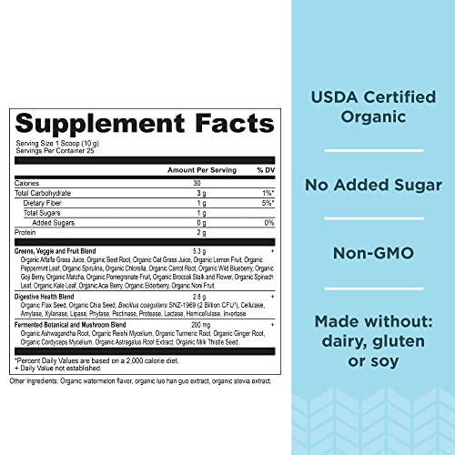 Ancient Nutrition Organic Watermelon Supergreens, 8.82 OZ Ancient Nutrition