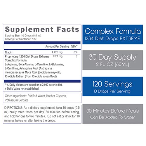 Creative Bioscience 1234 Diet Drops Extreme for Women & Men, Diet Drops for Weight