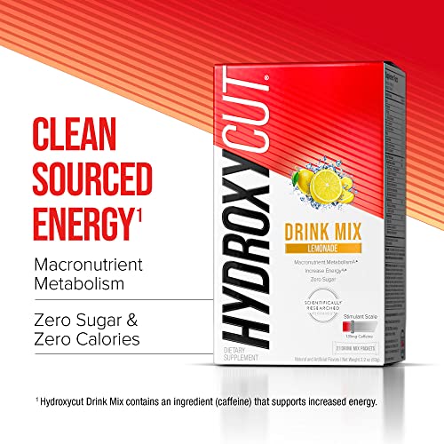 Hydroxycut Drink Mix Weight Loss Supplements, Lemonade, 21 Count (Pack of 1) Hydroxycut